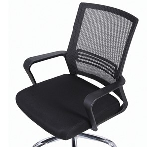 Кресло офисное Brabix Daily MG-317 (с подлокотниками, хром, черное) 531833 в Биробиджане - предосмотр 5