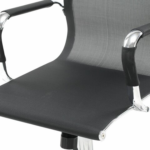 Офисное кресло Brabix Line EX-530 (хром, сетка, черное) 531846 в Биробиджане - изображение 7