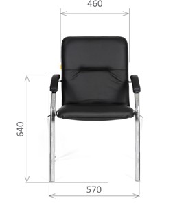 Офисное кресло CHAIRMAN 850 Экокожа Terra 118 черная в Биробиджане - предосмотр 1
