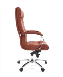 Компьютерное кресло CHAIRMAN 480 Экокожа Terra 111 (коричневая) в Биробиджане - предосмотр 2