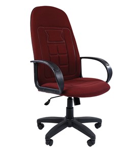 Кресло компьютерное CHAIRMAN 727 ткань ст., цвет бордо в Биробиджане