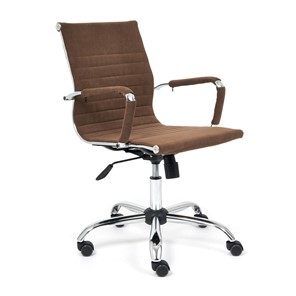 Кресло компьютерное URBAN-LOW флок, коричневый, арт.14446 в Биробиджане