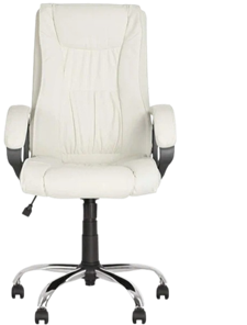 Кресло для офиса ELLY (CHR68) экокожа ECO-50, белая в Биробиджане
