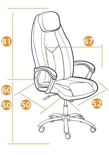 Офисное кресло BOSS Lux, кож/зам, черный, арт.21151 в Биробиджане - изображение 13