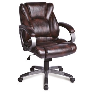 Офисное кресло BRABIX "Eldorado EX-504", экокожа, коричневое, 530875 в Биробиджане