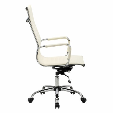Офисное кресло BRABIX "Energy EX-509", экокожа, хром, бежевое, 531166 в Биробиджане - изображение 2