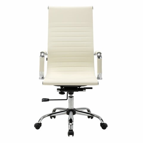 Офисное кресло BRABIX "Energy EX-509", экокожа, хром, бежевое, 531166 в Биробиджане - изображение 3