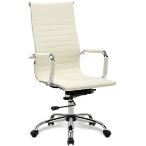 Офисное кресло BRABIX "Energy EX-509", экокожа, хром, бежевое, 531166 в Биробиджане - предосмотр