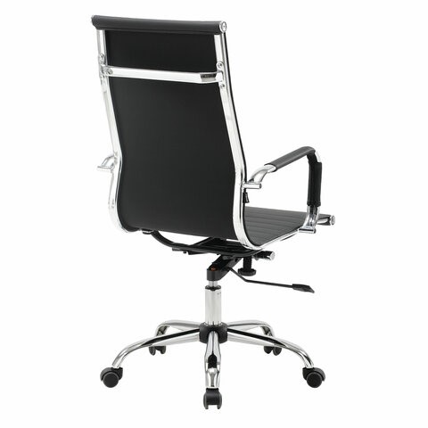Офисное кресло BRABIX "Energy EX-509", экокожа, хром, черное, 530862 в Биробиджане - изображение 3
