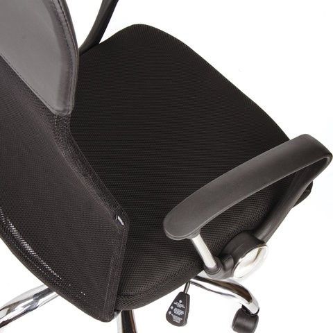 Компьютерное кресло BRABIX "Flash MG-302", с подлокотниками, хром, черное, 530867 в Биробиджане - изображение 9