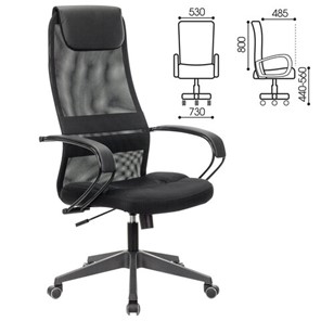 Компьютерное кресло Brabix Premium Stalker EX-608 PL (ткань-сетка/кожзам, черное) 532090 в Биробиджане - предосмотр 11