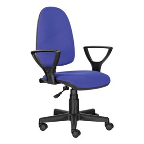 Офисное кресло Brabix Prestige Ergo MG-311 (регулируемая эргономичная спинка, ткань, черно-синее) 531876 в Биробиджане