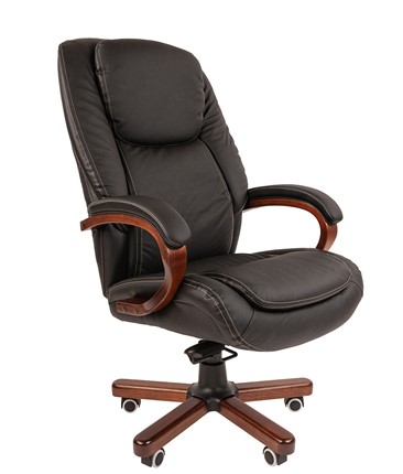 Кресло CHAIRMAN 408 кожа черная в Биробиджане - изображение
