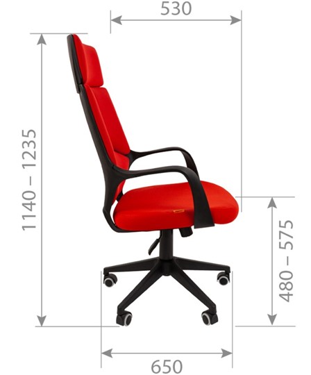 Офисное кресло CHAIRMAN 525, серое в Биробиджане - изображение 2