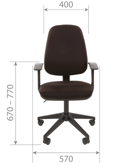 Кресло офисное CHAIRMAN 661 Ткань стандарт 15-13 серая в Биробиджане - изображение 3
