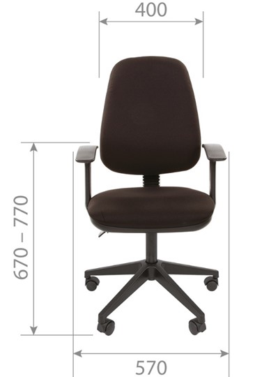 Кресло CHAIRMAN 661 Ткань стандарт 15-21 черная в Биробиджане - изображение 3