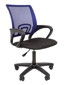 Офисное кресло CHAIRMAN 696 black LT, синий в Биробиджане