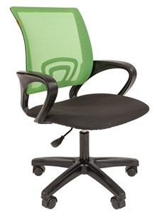 Кресло компьютерное CHAIRMAN 696 black LT, зеленое в Биробиджане