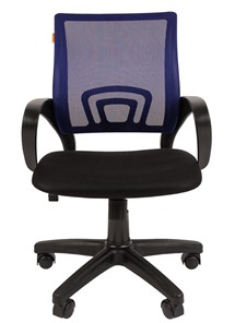 Офисное кресло CHAIRMAN 696 black Сетчатый акрил DW61 синий в Биробиджане - предосмотр 1