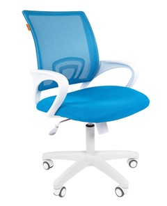Кресло офисное CHAIRMAN 696 white, tw12-tw04 голубой в Биробиджане
