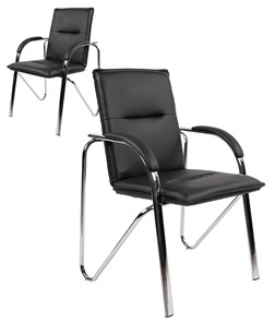 Кресло CHAIRMAN 851 экокожа черная (2 шт. в комплекте) в Биробиджане