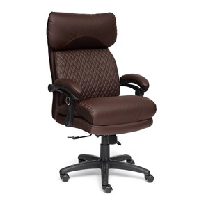 Компьютерное кресло CHIEF кож/зам/ткань, коричневый/коричневый стеганный, 36-36/36-36 стеганный/24 арт.13111 в Биробиджане