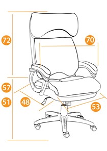 Компьютерное кресло DUKE флок/ткань, серый/серый, 29/TW-12 арт.14039 в Биробиджане - предосмотр 27