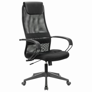 Компьютерное кресло Brabix Premium Stalker EX-608 PL (ткань-сетка/кожзам, черное) 532090 в Биробиджане - предосмотр