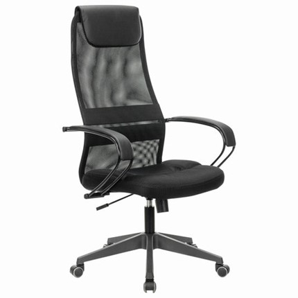 Компьютерное кресло Brabix Premium Stalker EX-608 PL (ткань-сетка/кожзам, черное) 532090 в Биробиджане - изображение