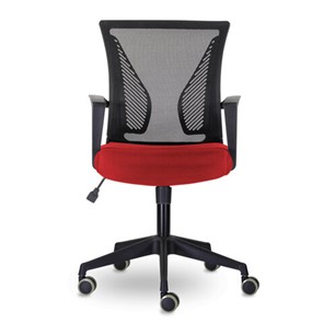 Компьютерное кресло Brabix Wings MG-309 (пластик черный, сетка, черное/красное) 532014 в Биробиджане