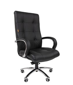 Кресло офисное CHAIRMAN 424 Кожа черная в Биробиджане