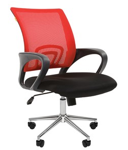 Офисное кресло CHAIRMAN 696 CHROME Сетка TW-69 (красный) в Биробиджане