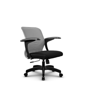 Кресло компьютерное SU-M-4/подл.160/осн.001, Светло-серый/Черный в Биробиджане