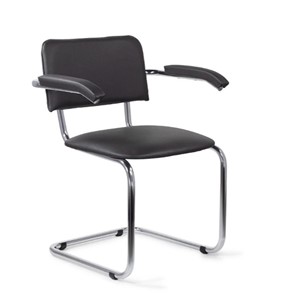 Офисный стул Sylwia chrome arm P60, кож/зам V в Биробиджане