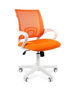 Офисное кресло CHAIRMAN 696 white, ткань, цвет оранжевый в Биробиджане