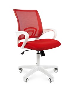 Компьютерное кресло CHAIRMAN 696 white, ткань, цвет красный в Биробиджане