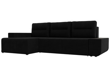 Угловой диван Чикаго, Черный (микровельвет) в Биробиджане