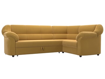 Угловой диван для гостиной Карнелла, Желтый (микровельвет) в Биробиджане