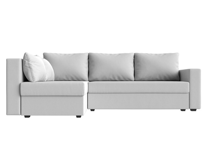 Угловой раскладной диван Мансберг, Белый (Экокожа) в Биробиджане - изображение 8