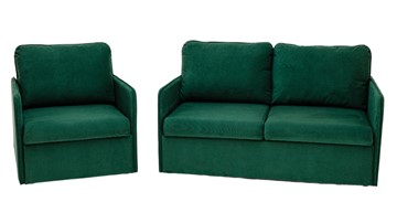 Комплект мебели Амира зеленый диван + кресло в Биробиджане