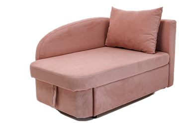 Мягкий диван правый Тедди розовый в Биробиджане