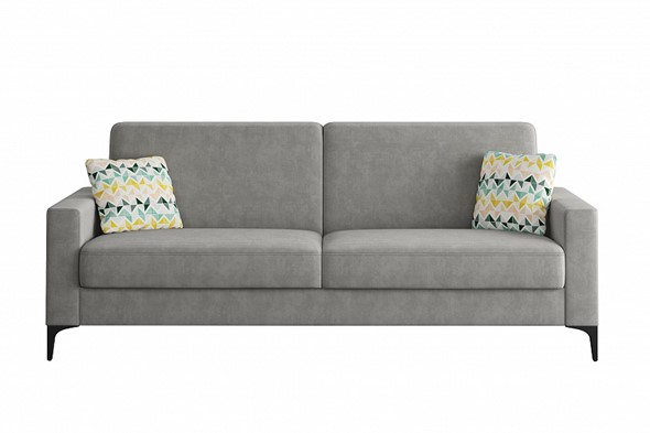 Прямой диван Алекс 3т, Велюр Геометрия 69 , Велюр Вивальди 7 в Биробиджане - изображение