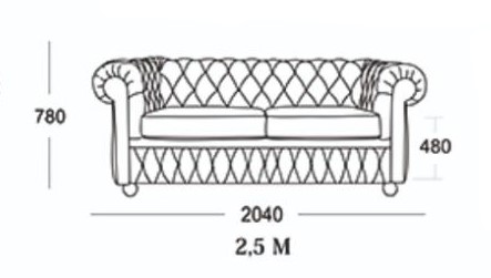 Прямой диван Честер 2,5М (седафлекс) в Биробиджане - изображение 16