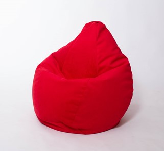 Кресло-мешок Груша большое, велюр однотон, красное в Биробиджане - предосмотр