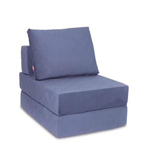 Бескаркасное кресло-кровать Окта, велюр черничный в Биробиджане