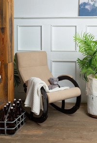 Кресло-качалка в гостиную Корсика, ткань Amigo Beige 34-Т-AB в Биробиджане - предосмотр 8