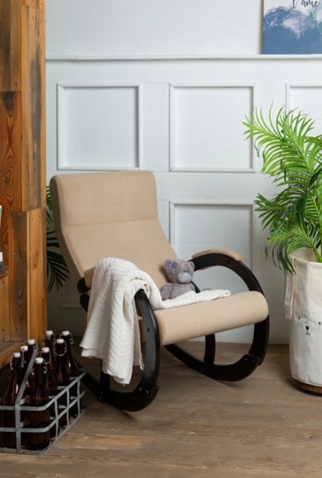 Кресло-качалка в гостиную Корсика, ткань Amigo Beige 34-Т-AB в Биробиджане - изображение 8