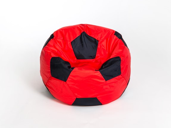 Кресло-мешок Мяч большой, красно-черный в Биробиджане - изображение