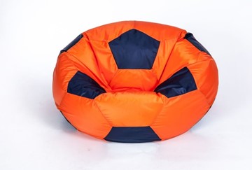 Кресло-мешок Мяч большой, оранжево-черный в Биробиджане