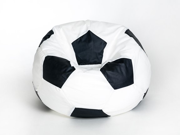 Кресло-мешок Мяч малый, бело-черный в Биробиджане - изображение
